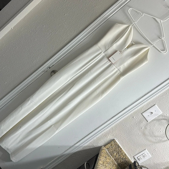 Amanda Uprichard Cherri Gown in Ivory maxi dress NWT size M - Picture 2 of 13